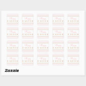 Sticker Carré Rose et Blanc Joyuses Pâques (Feuille)