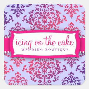 Sticker Carré Rose et lavande 2 de la cerise sur le gâteau 311