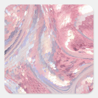 Sticker Carré Rose et violet iridescents 