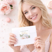 Sticker Carré Rose Floral Fuschie 21e Anniversaire 