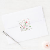 Sticker Carré Rose Flowers (Enveloppe)