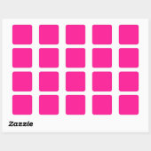 Sticker Carré Rose fluorescent (Feuille)