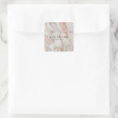 Sticker Carré Rose gold marble unique elegant professional (Sac)
