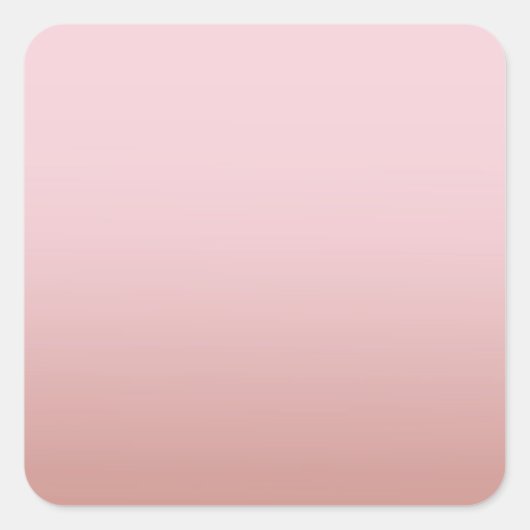 Sticker Carré Rose Gold Modèle Vierge Ajoutez Votre Texte Élégan (Devant)