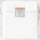 Sticker Carré Rose Gold Silver Fête d'anniversaire Faveurs (Sac)
