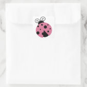 Sticker Carré Rose Ladybug (Sac)