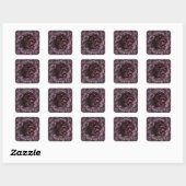 Sticker Carré Rose Mandala (Feuille)