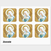 Sticker Carré Rose mystique (Feuille)