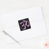 Sticker Carré Rose Om (Enveloppe)
