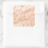 Sticker Carré Rose or parties scintillant marbre abstrait (Sac)
