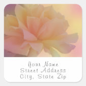 Sticker Carré Rose Pastel (Devant)