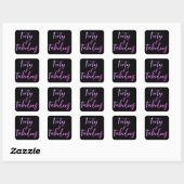 Sticker Carré Rose - Purple Foil Quarante | 40 et fabuleux (Feuille)