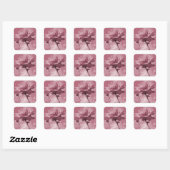 Sticker Carré Rose rose (Feuille)