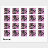 Sticker Carré Rose rose Lilac (Feuille)