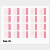 Sticker Carré Rose Rose Pour Jamais Commence Simplement Un Maria (Feuille)