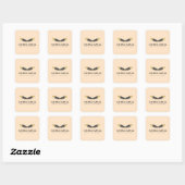 Sticker Carré Rose Tendances Or Dip Boho Plume Designer  (Feuille)