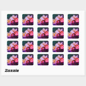 Sticker Carré Rosebuds teintés Floral (Feuille)