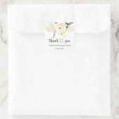 Sticker Carré Roses blanches Mariage de feuillage (Sac)