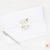 Sticker Carré Roses blanches Mariage de feuillage (Enveloppe)