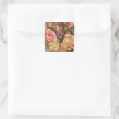 Sticker Carré Roses de Renoir Impressionist Painting (Sac)