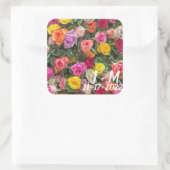 Sticker Carré Roses mariages (Sac)
