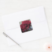 Sticker Carré Roses rouges 1a (Enveloppe)