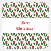 Sticker Carré Roses rouges Abstraites et Holly (Devant)