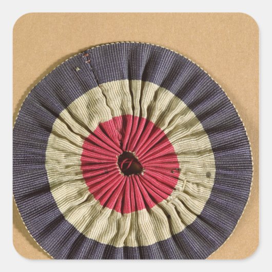 Sticker Carré Rosette Tricolore (Devant)