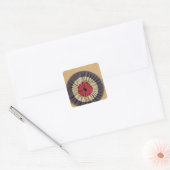 Sticker Carré Rosette Tricolore (Enveloppe)