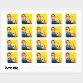 Sticker Carré Rosie la riveteuse (Feuille)