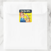 Sticker Carré Rosie l'autocollant Riveter OWS (Sac)