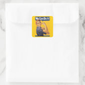 Sticker Carré Rosie le Riveter "Nous pouvons le faire" (Sac)