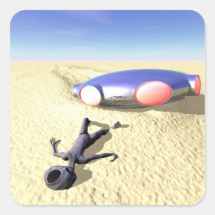 Sticker Carré Roswell comme l'autocollant d'accident d'UFO