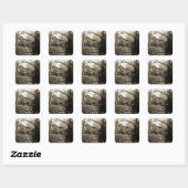 Sticker Carré Roue vintage (Feuille)