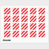 Sticker Carré Rouge de base de rayure (Feuille)