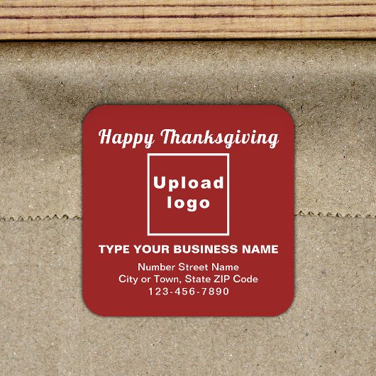 Sticker Carré rouge de Thanksgiving