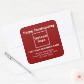 Sticker Carré rouge de Thanksgiving (Enveloppe)