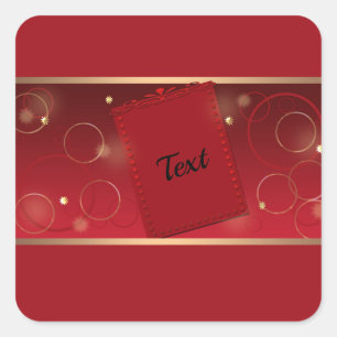 Sticker Carré Rouge, décor de vacances, vacances