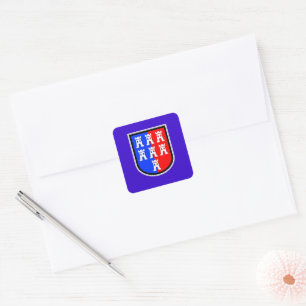Sticker Carré Rouge et Bleu, il faut que ce soit