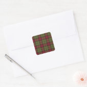 Sticker Carré Rouge et vert plaid (Enveloppe)