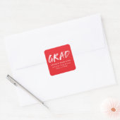 Sticker Carré Rouge | Graduation de peinture moderne (Enveloppe)