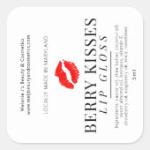 Sticker Carré rouge lèvre graphique baie embrisses lèvre brillan (Devant)