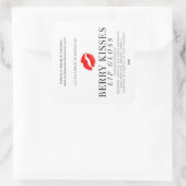 Sticker Carré rouge lèvre graphique baie embrisses lèvre brillan (Sac)