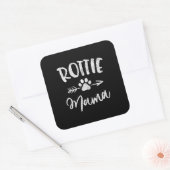 Sticker Carré rouge mama rotweilowner owner dog mama (Enveloppe)