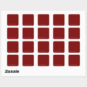 Sticker Carré Rouge Profond Élégant Moderne Professionnel (Feuille)