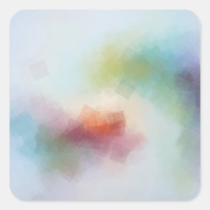 Sticker Carré Rouge rose Jaune Orange Bleu Vert Couleur coloré