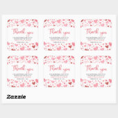 Sticker Carré Rouge rose Valentin Un Baby shower Un Peu Chéri (Feuille)