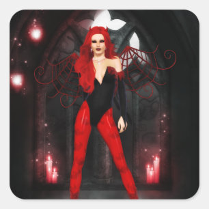 Sticker Carré Rouge Succubus