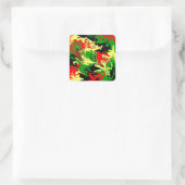 Sticker Carré Rouges, Jaunes, Noires et Vertes (Sac)