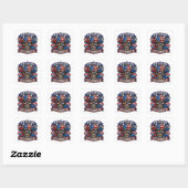 STICKER CARRÉ ROUGHNECK AMÉRICAIN (Feuille)